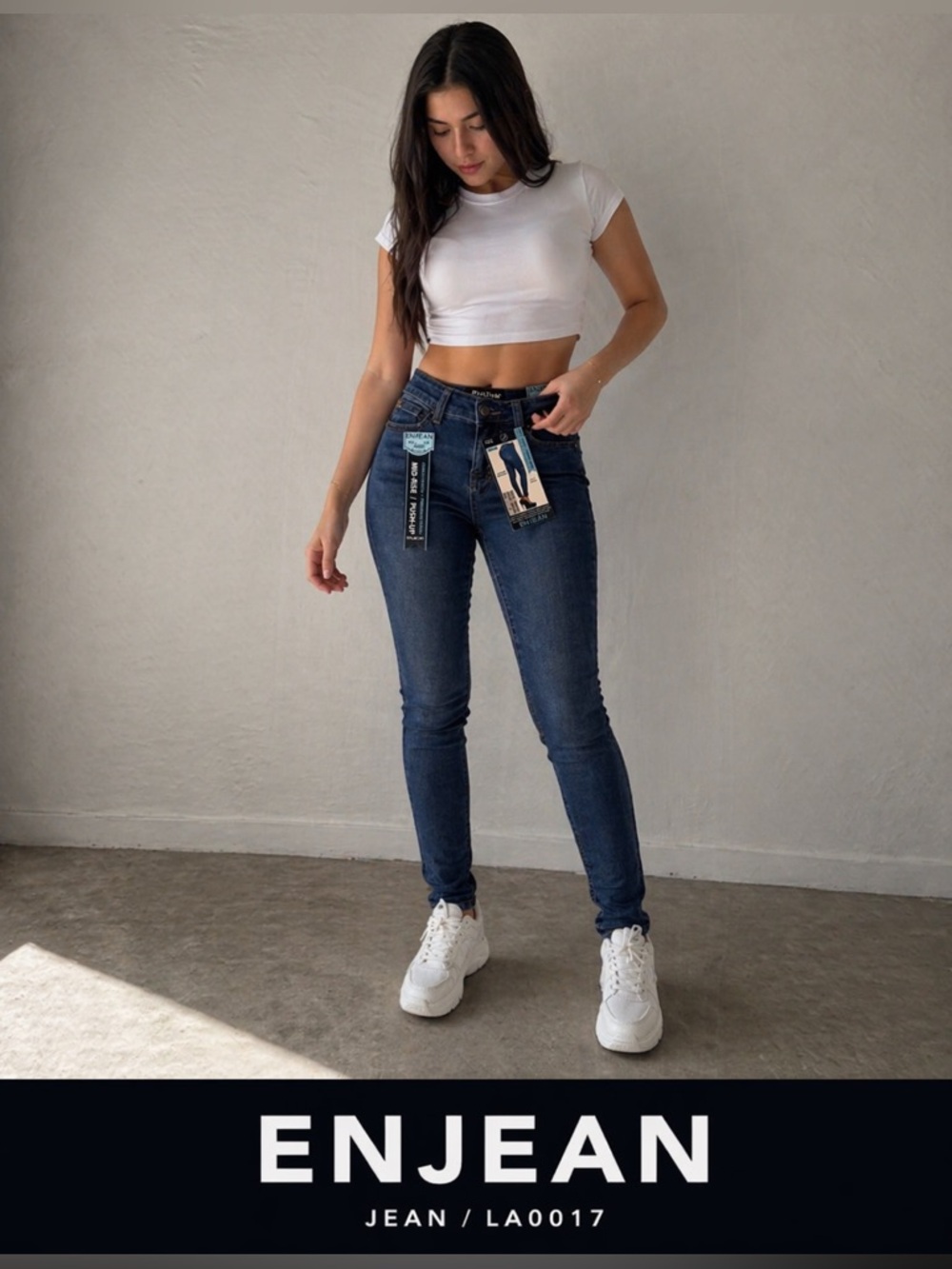 Denim&Co Blue Skinny Jeans Medium Wash